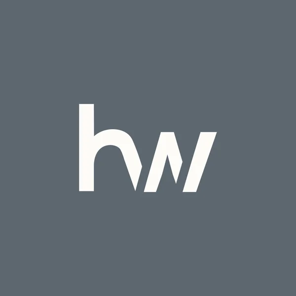 H und w Buchstaben Logo — Stockvektor