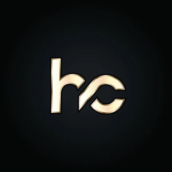 H and C Letters Logo — ストックベクタ