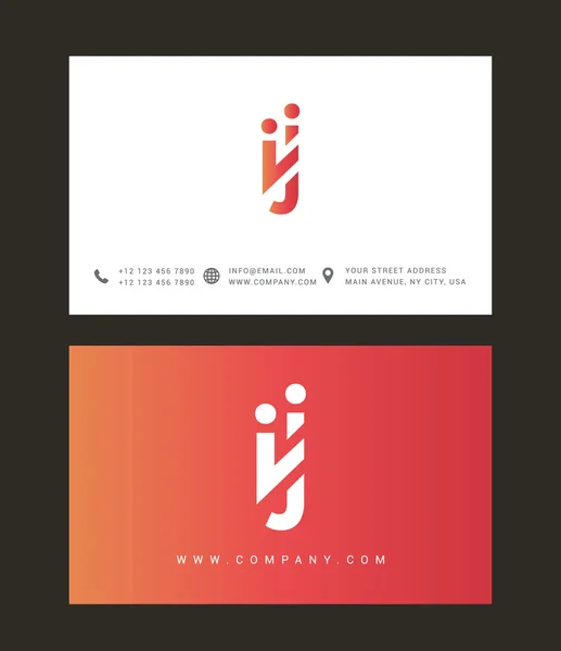 Logotipo das letras I e J —  Vetores de Stock