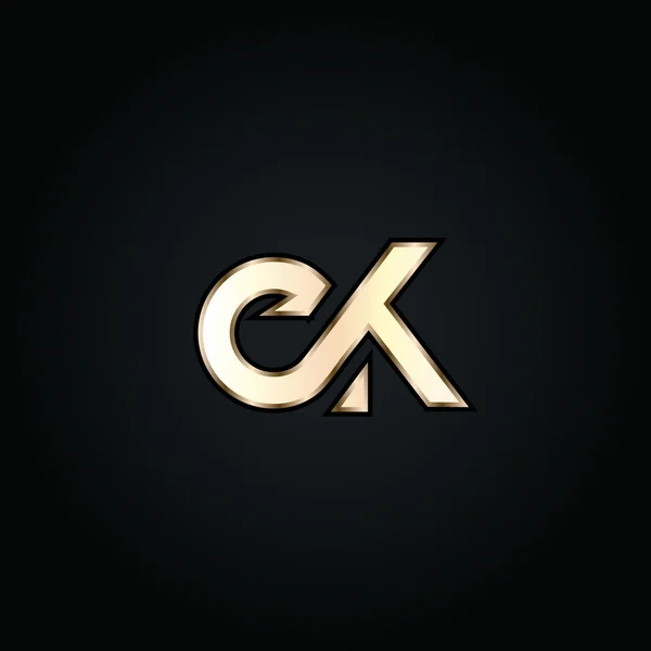E és K betű logó — Stock Vector