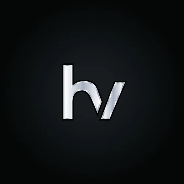 H and V Letters Logo — Stock vektor