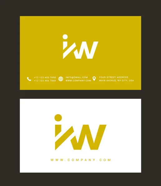 Logo des lettres I et W — Image vectorielle