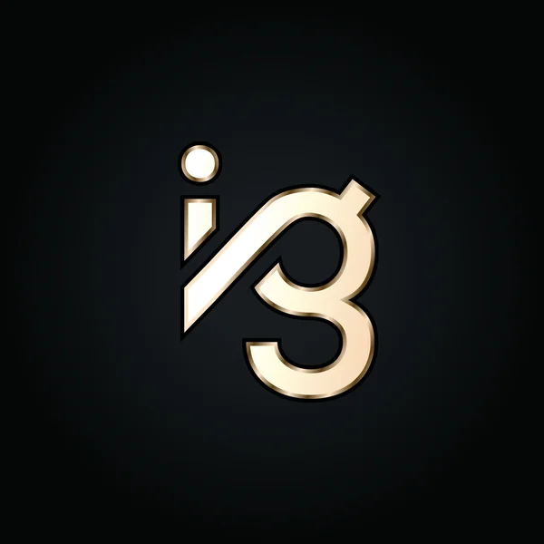 I and G Letters Logo — Stockový vektor