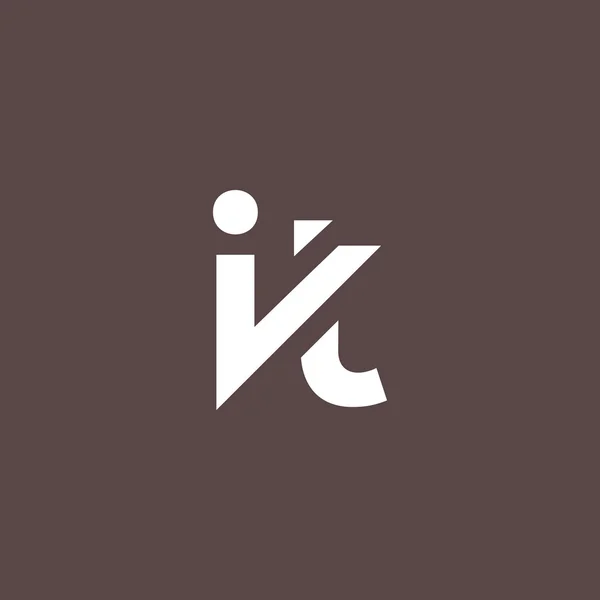 Ik en T Letters Logo — Stockvector