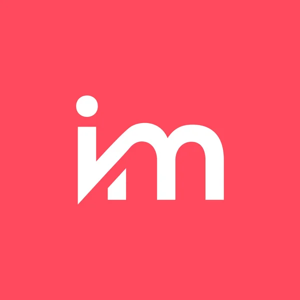 I and M Letters Logo — ストックベクタ