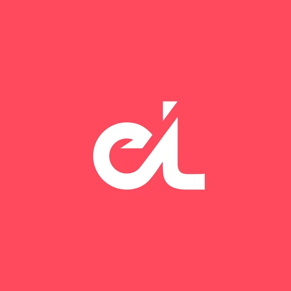 E und l Buchstaben Logo — Stockvektor