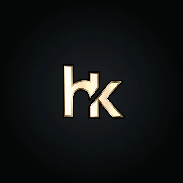 H 和 K 字母徽标 — 图库矢量图片