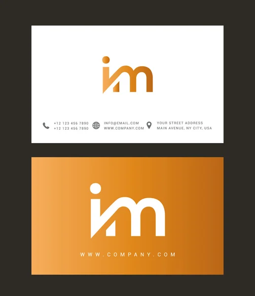 I and M Letters Logo — Stock Vector