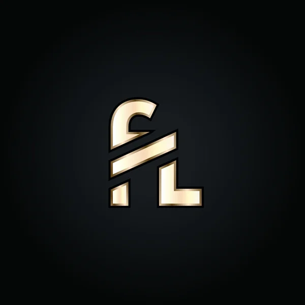 Logo lettere F e L — Vettoriale Stock
