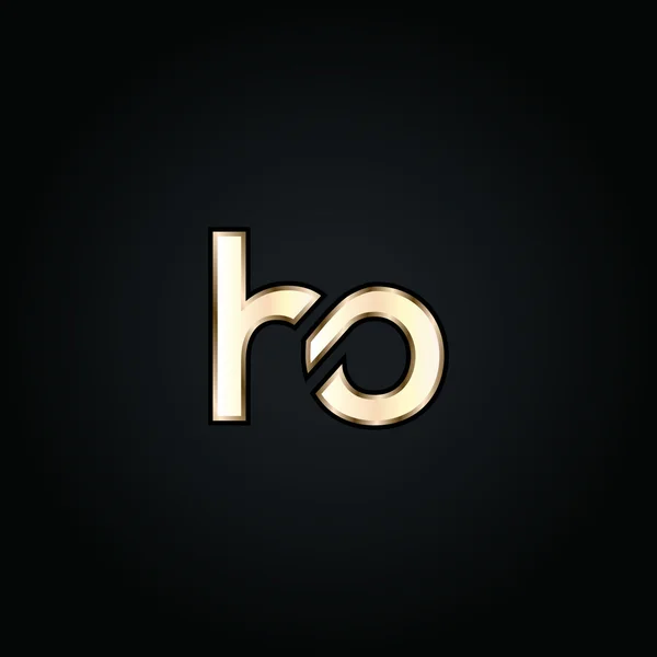 H and O Letters Logo — ストックベクタ