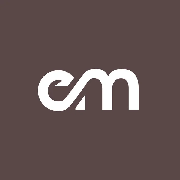 E és M betűk logó — Stock Vector