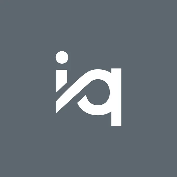 I and Q Letters Logo — Stockový vektor