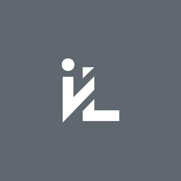 Logotipo de letras I y L — Vector de stock