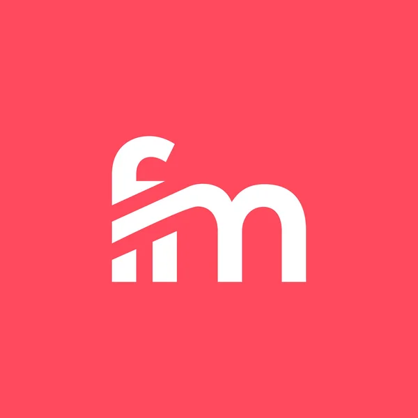 Logotipo de letras F y M — Vector de stock