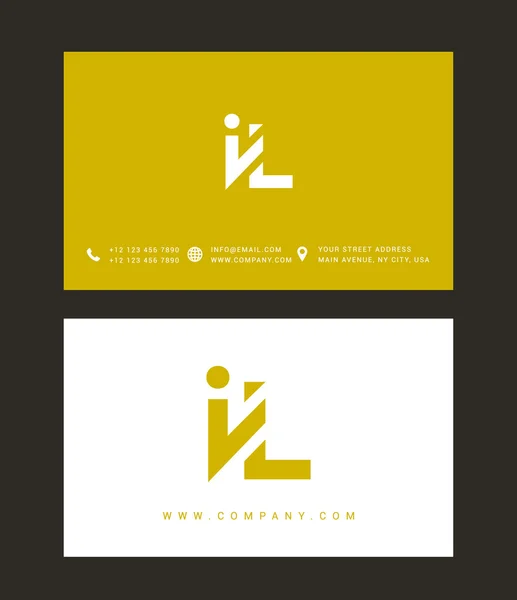 Logotipo de letras I y L — Vector de stock