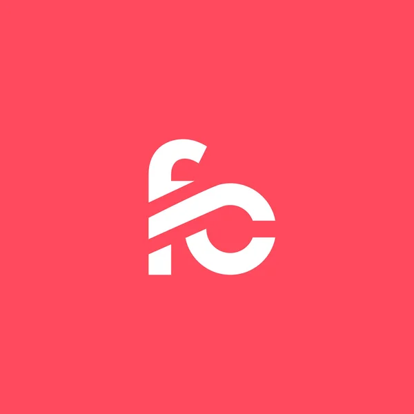 F and C Letters Logo — ストックベクタ