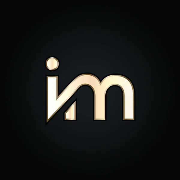 Логотип I и M Letters — стоковый вектор