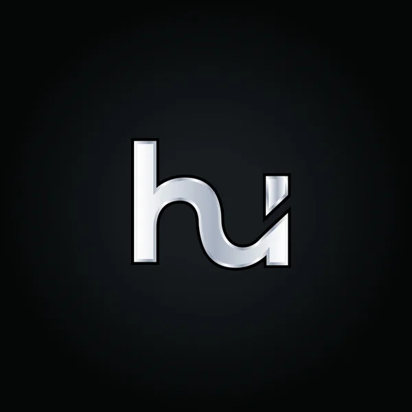 H en U Letters Logo — Stockvector