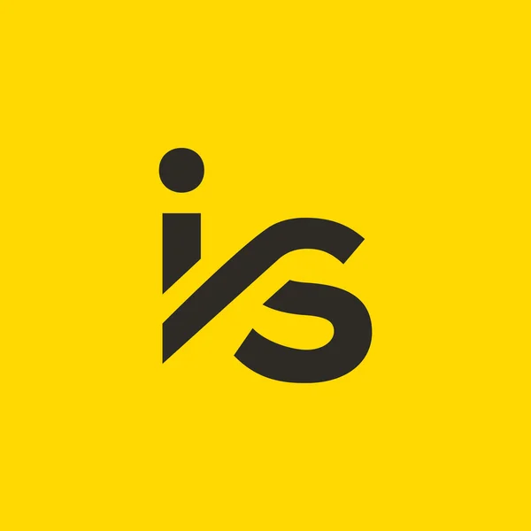 I and S Letters Logo — Stock vektor