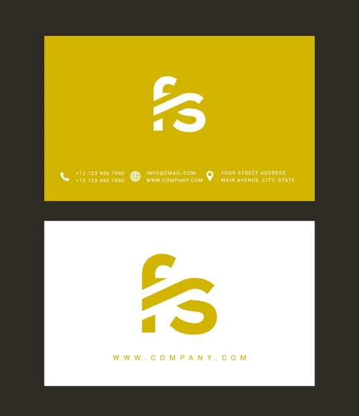 F 和 S 字母标志 — 图库矢量图片