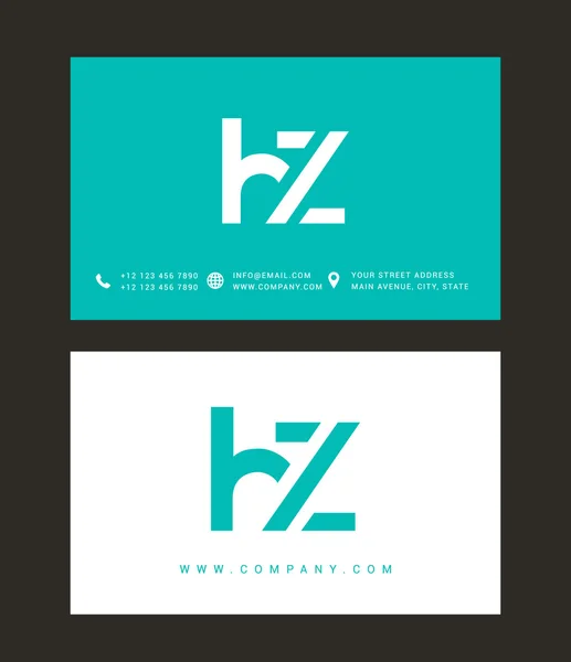 H i Z listów Logo — Wektor stockowy