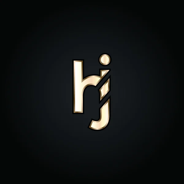 H and J Letters Logo — ストックベクタ