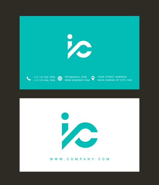 I and C Letters Logo — Stock vektor