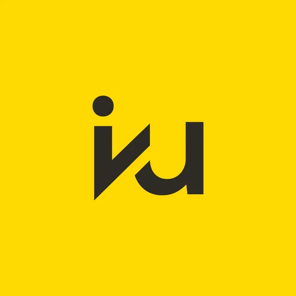 I and U Letters Logo — Stock vektor