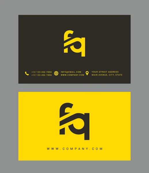 F and Q Letters Logo — ストックベクタ