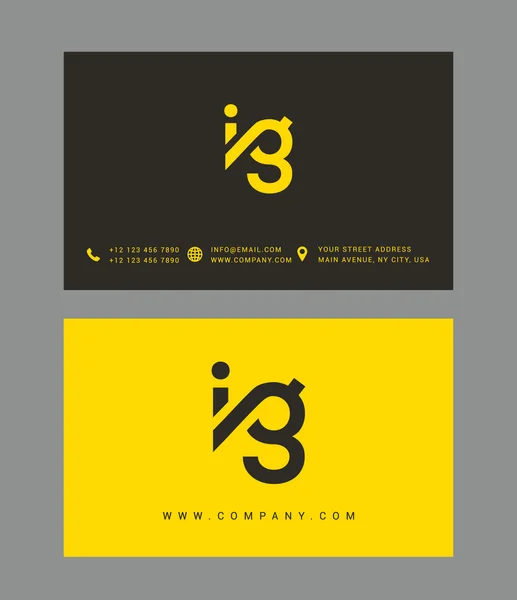 I and G Letters Logo — Stockový vektor