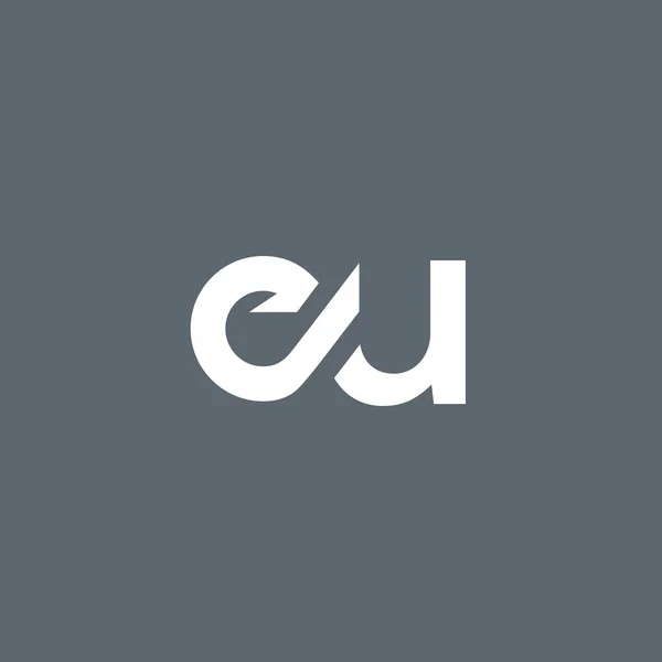 E und u Buchstaben Logo — Stockvektor