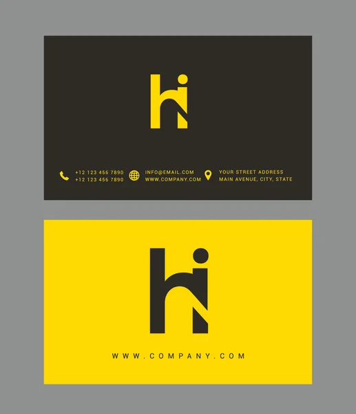 H і I Літери Логотип — стоковий вектор