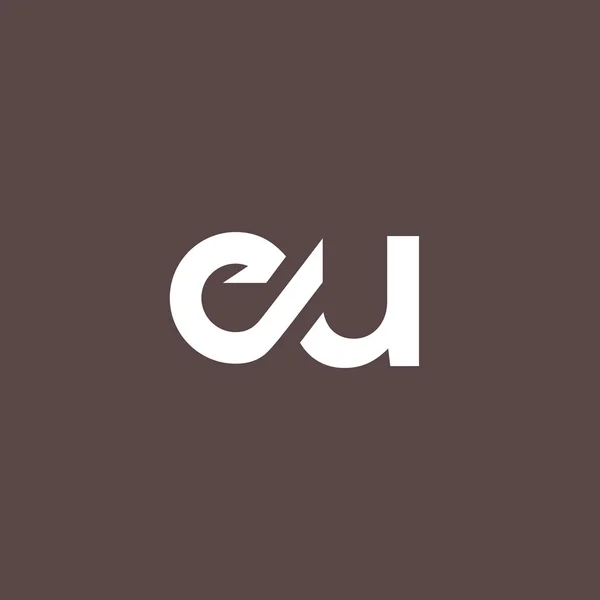 E and U Letters Logo — Stockový vektor