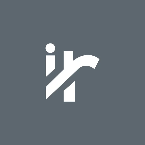 I and R Letters Logo — ストックベクタ