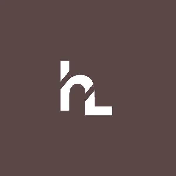 H dan L Huruf Logo - Stok Vektor