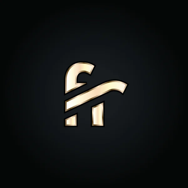 Logo lettere F e R — Vettoriale Stock
