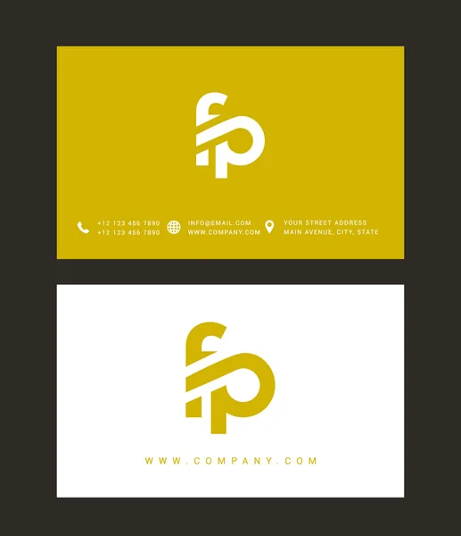 F en P brieven logo — Stockvector