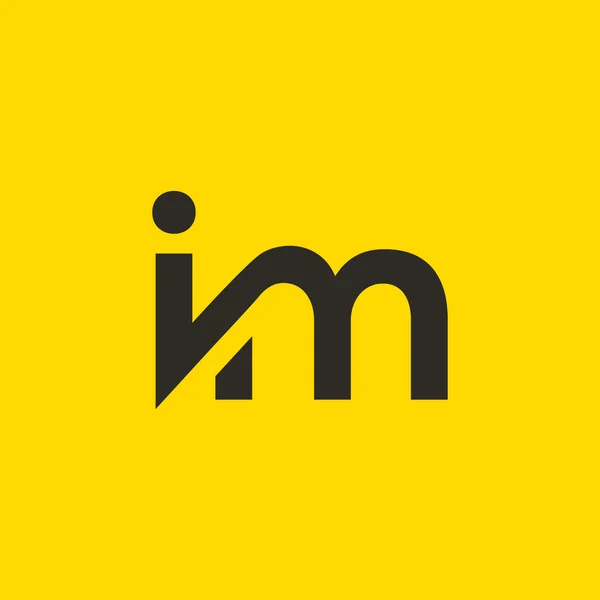 I and M Letters Logo — Stockový vektor
