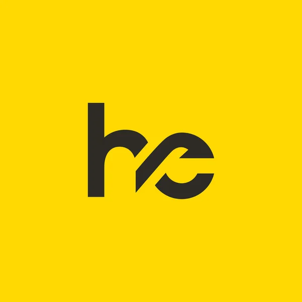 H and E Letters Logo — Stock vektor