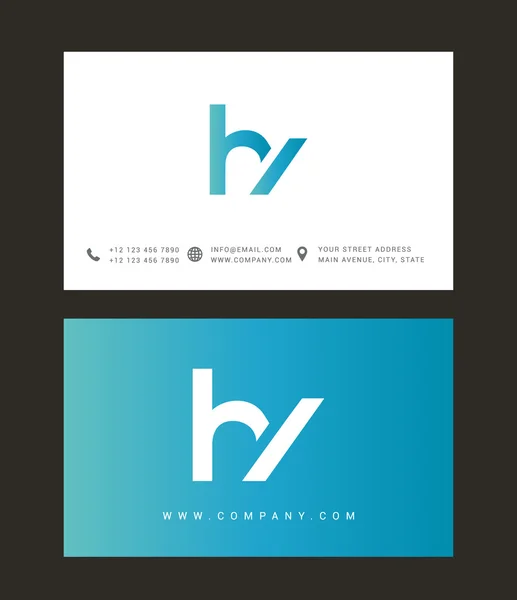 H e Y letras logotipo — Vetor de Stock