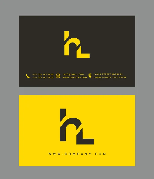 H en L Letters Logo — Stockvector