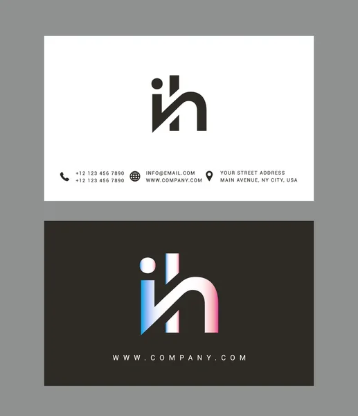 I andH  Letters Logo — Stock vektor