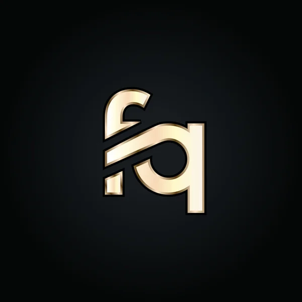 Logo lettere F e Q — Vettoriale Stock