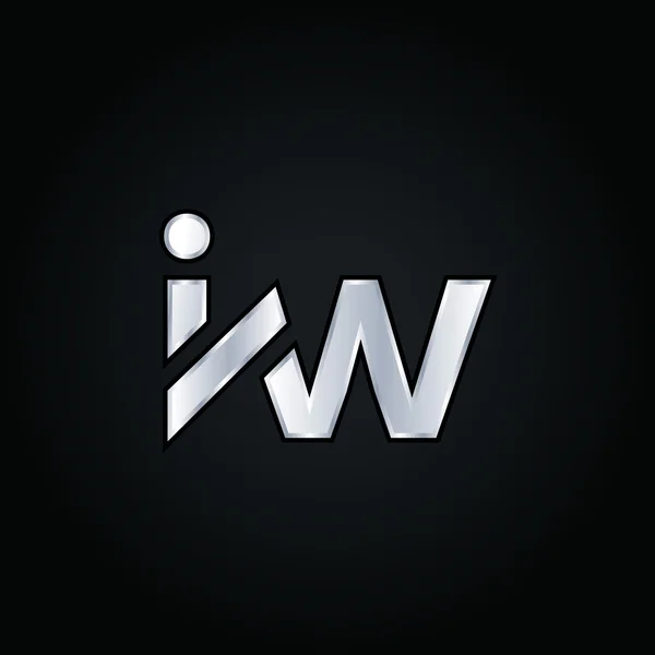 Логотип I и W Letters — стоковый вектор