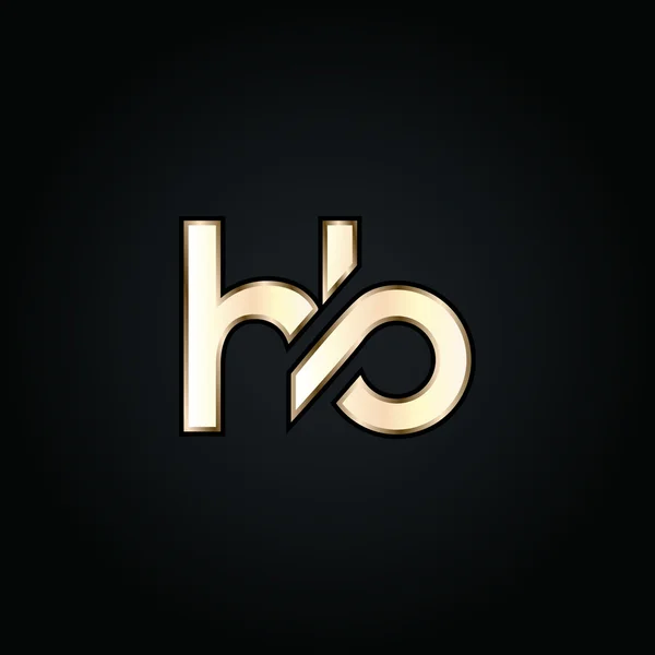 H 和 B 字母标志 — 图库矢量图片