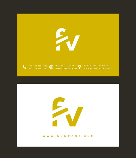 F und v Buchstaben Logo — Stockvektor