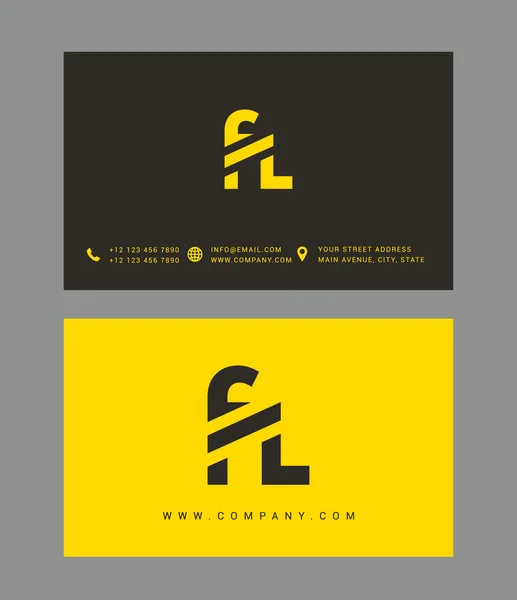 Logotipo de letras F e L — Vetor de Stock