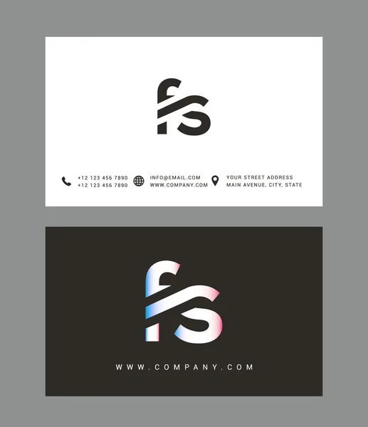 F and S Letters Logo — Διανυσματικό Αρχείο
