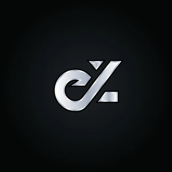 Logo lettere E e Z — Vettoriale Stock