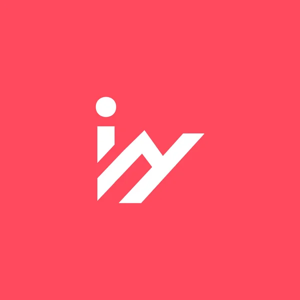 Logotipo de letras I e Y — Vetor de Stock